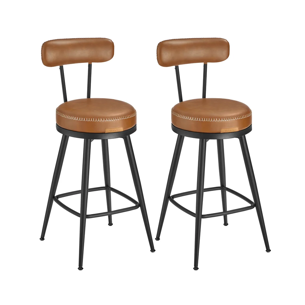 EKHO Collection - Swivel Bar Stools with Backs
