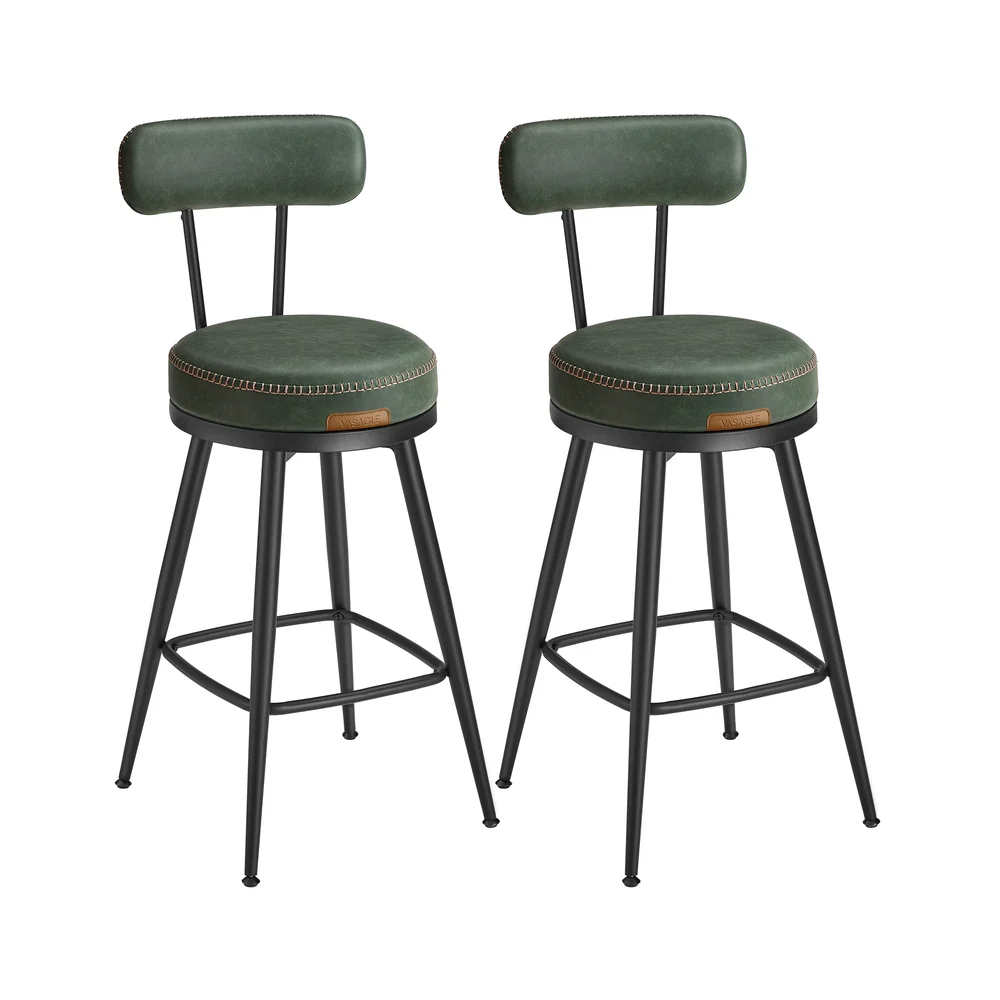 EKHO Collection - Swivel Bar Stools with Backs - Image 2