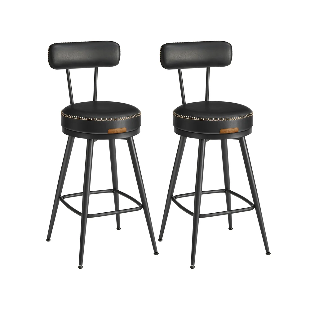 EKHO Collection - Swivel Bar Stools with Backs - Image 3