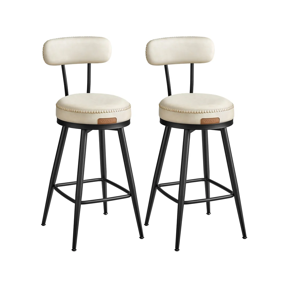 EKHO Collection - Swivel Bar Stools with Backs - Image 4
