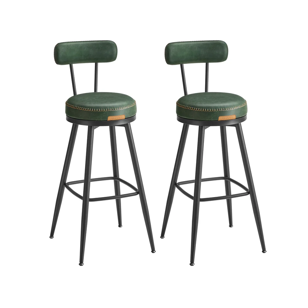 EKHO Collection - Swivel Bar Stools with Backs - Image 5
