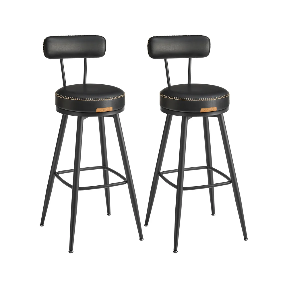 EKHO Collection - Swivel Bar Stools with Backs - Image 6