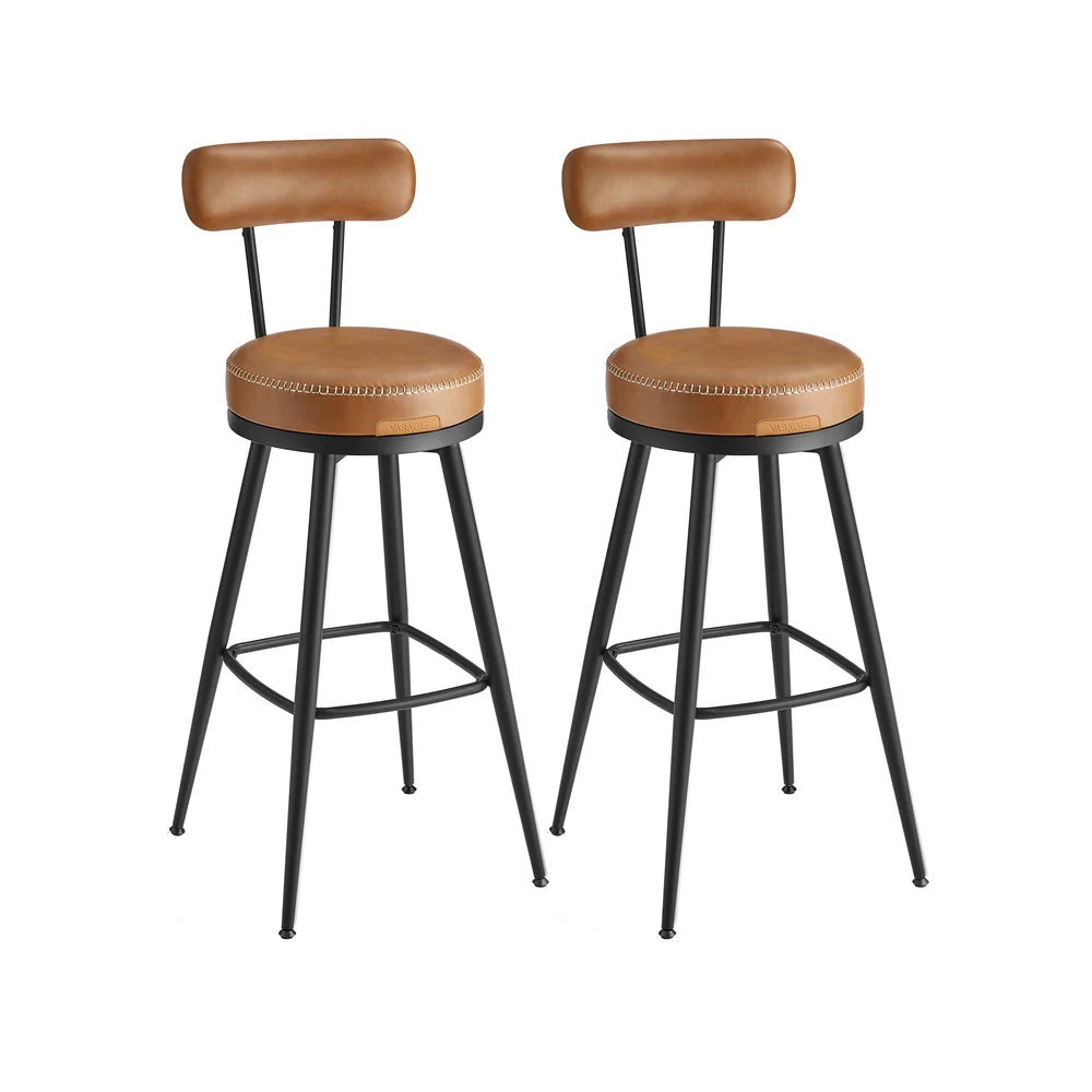 EKHO Collection - Swivel Bar Stools with Backs - Image 7