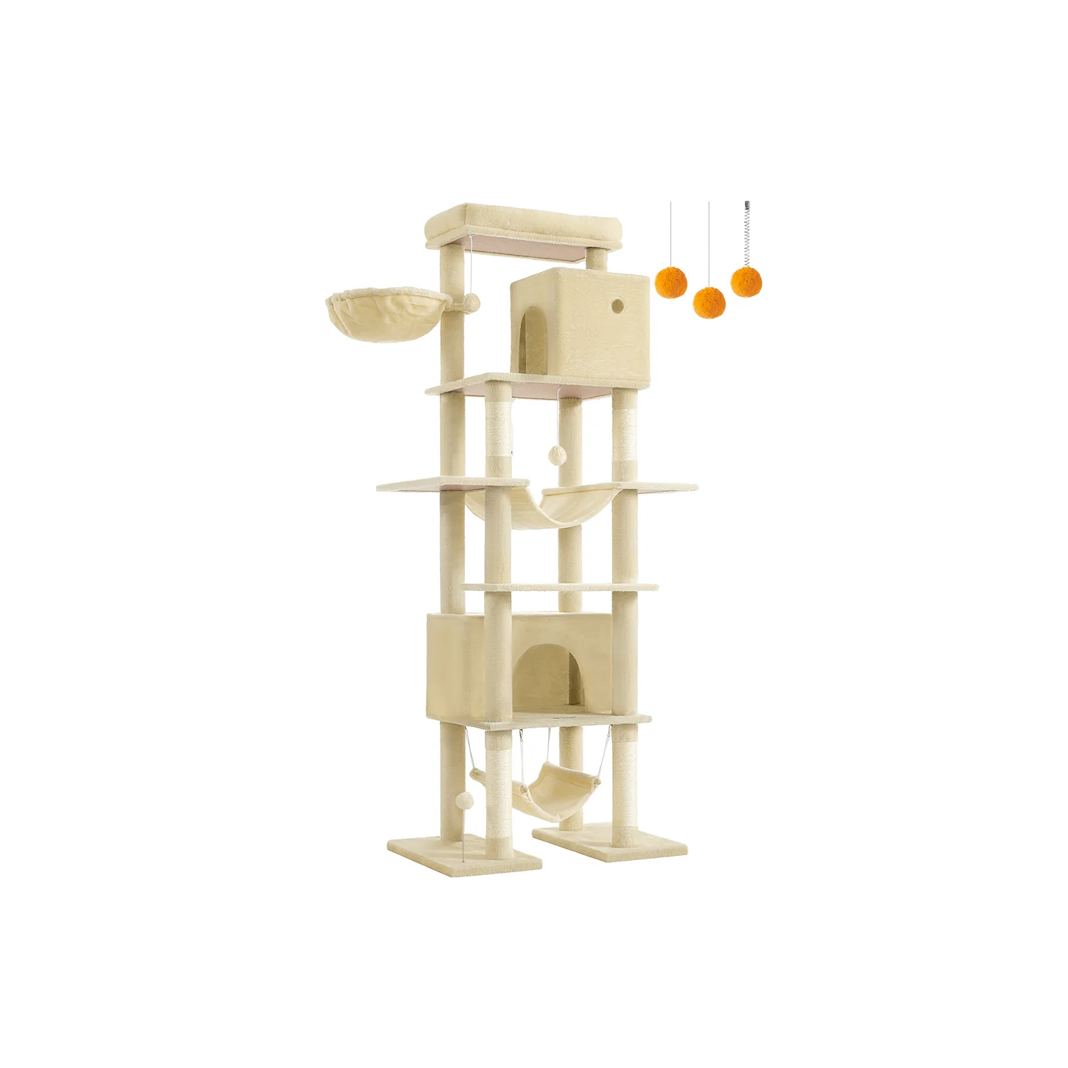 79.1 Inch Tall Cat Tree, XXL Large Cat Tower - Image 3