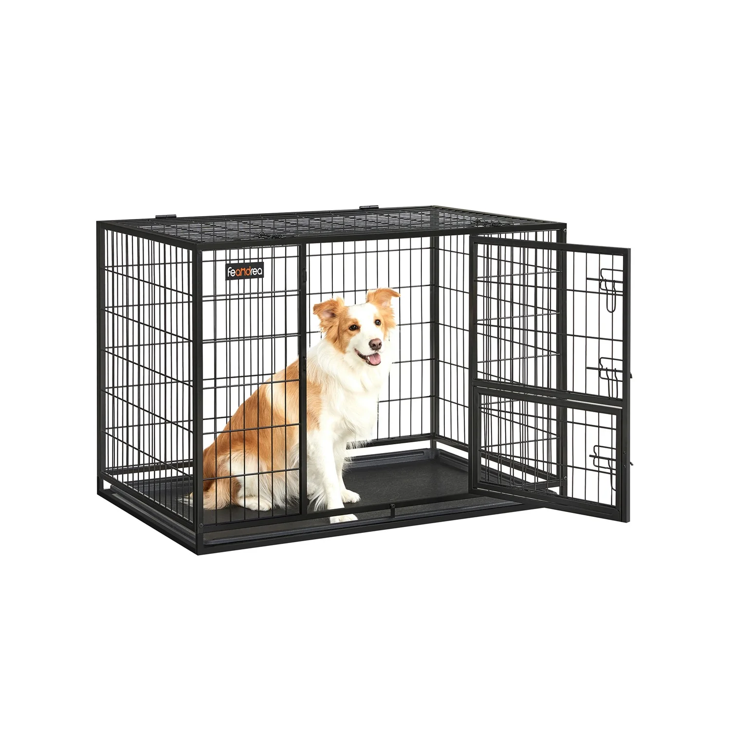 Heavy-Duty Dog Crate with Removable Tray - Image 3