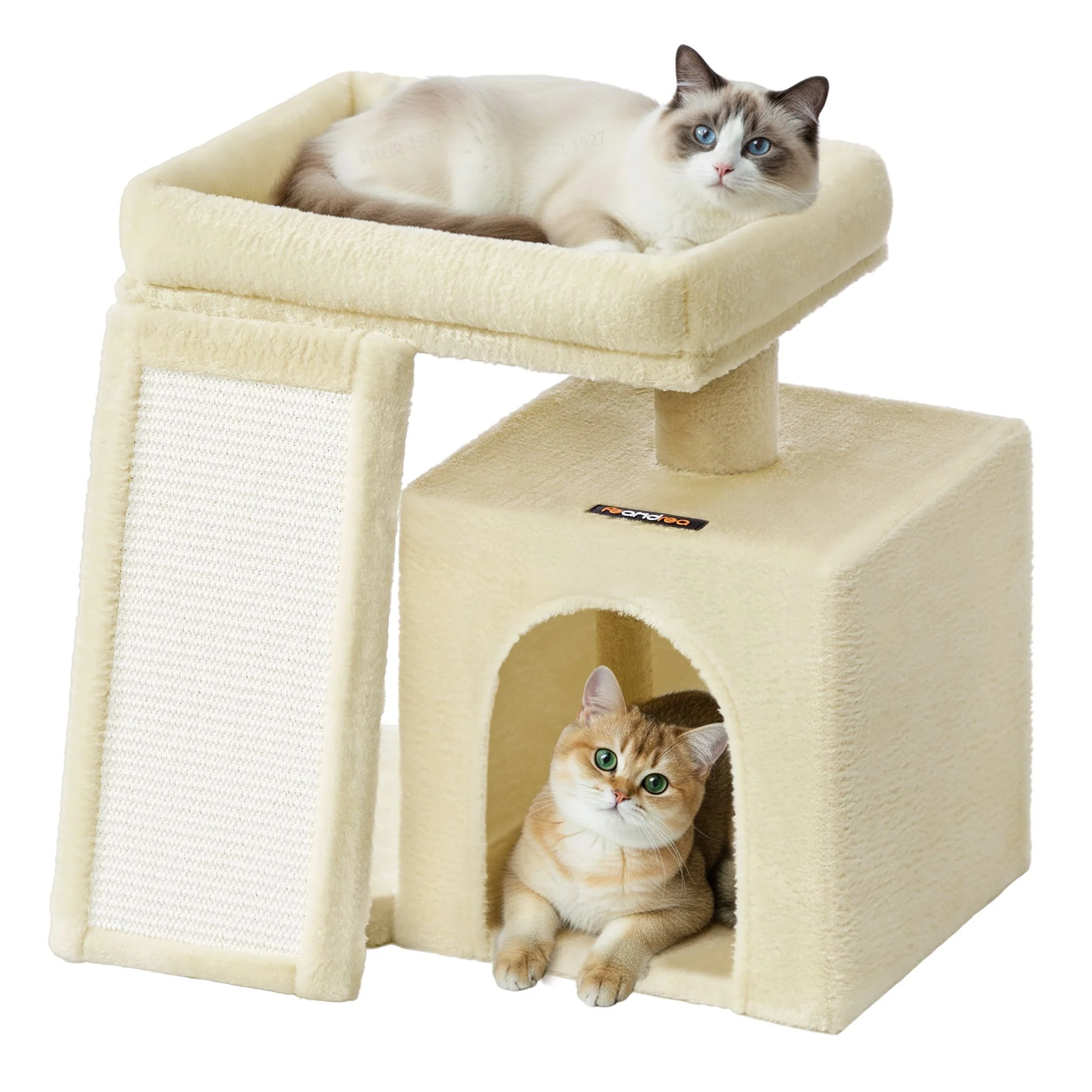 Small Cat Tree with Scratching Ramp - Image 3