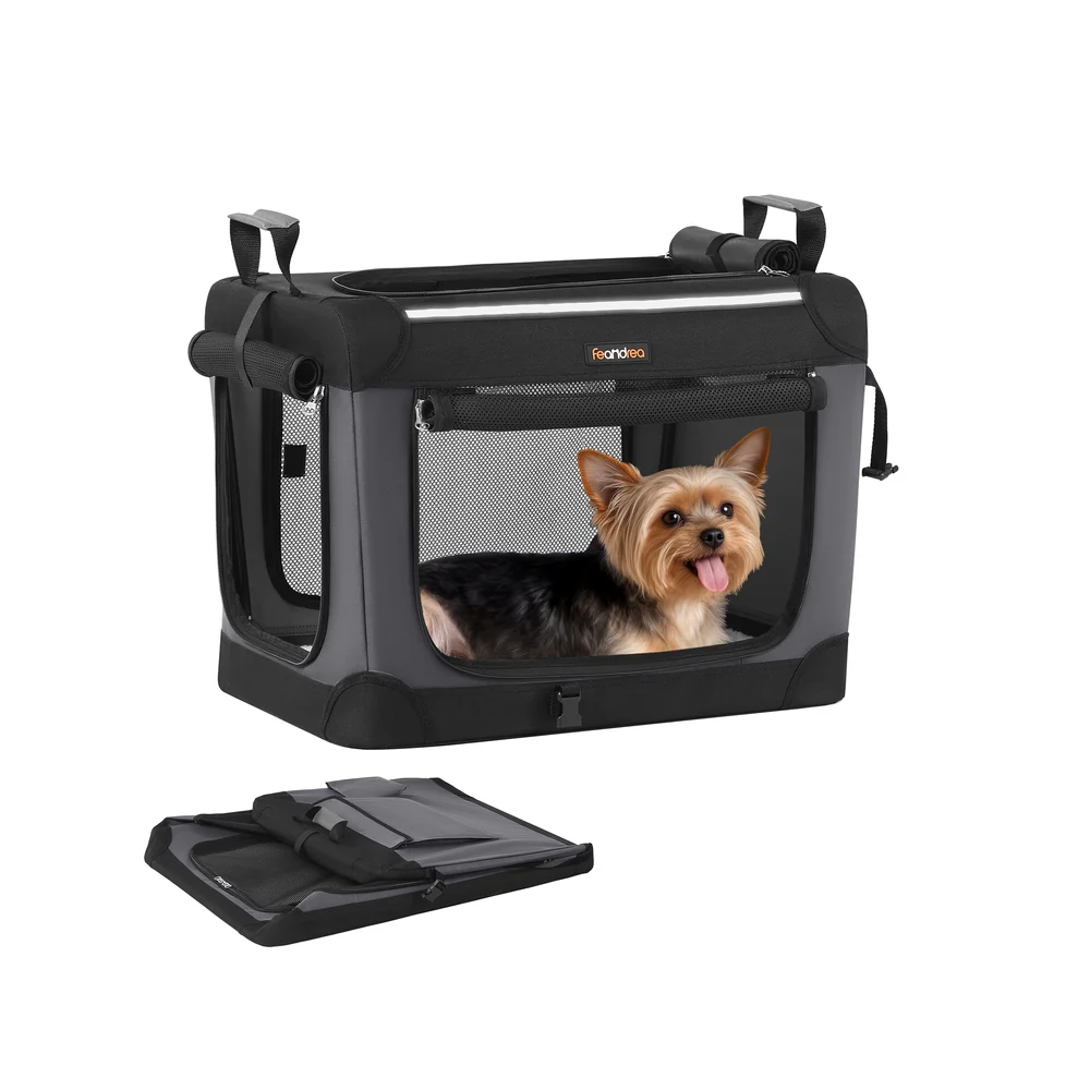 Portable Oxford Fabric Dog Crate with Multiple Features - Image 5