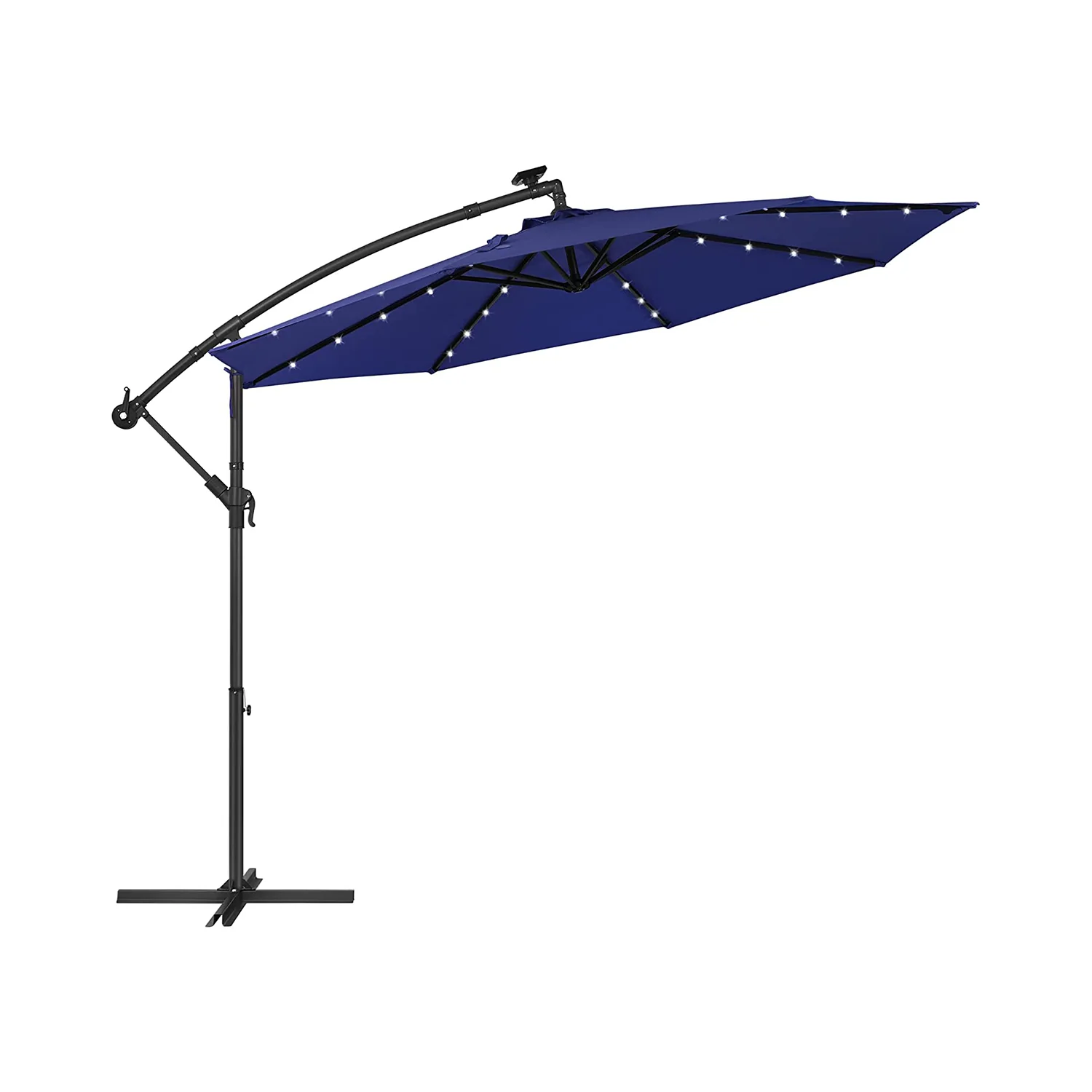 10 ft Cantilever Patio Umbrella with Solar-Powered LED Lights - Image 2
