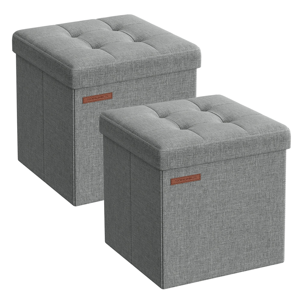 Foldable Small Ottoman Foot Rest with Storage - Image 7