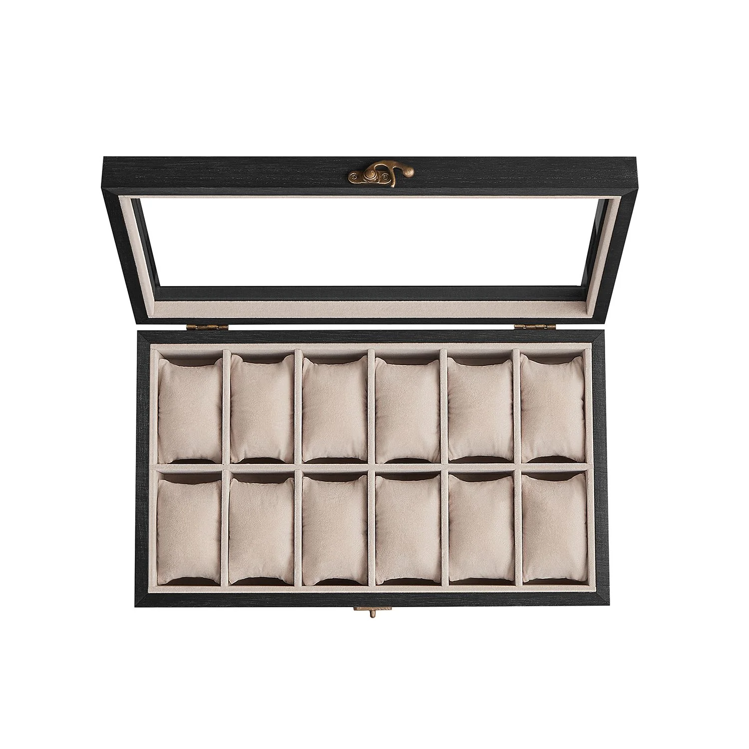 Wood Watch Box with Glass Lid - Image 5