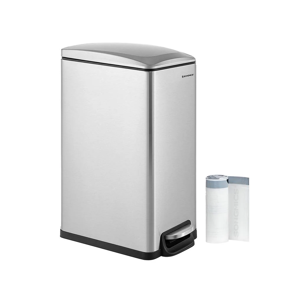 Slim Stainless Steel Trash Bin