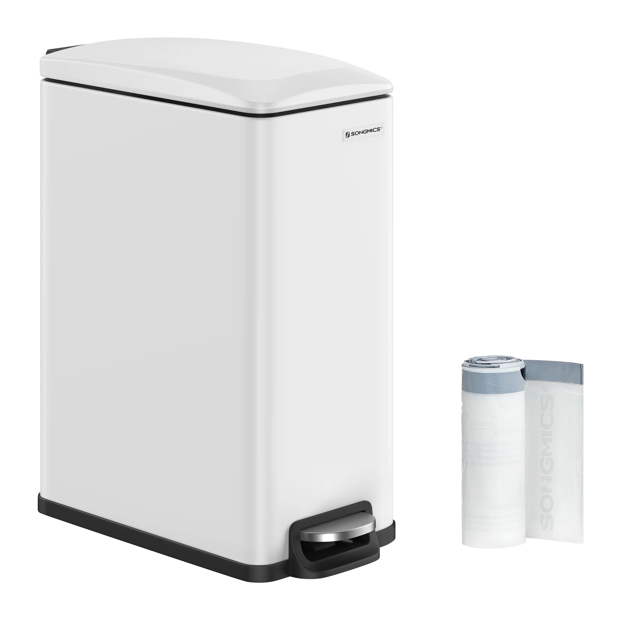 Slim Stainless Steel Trash Bin - Image 2