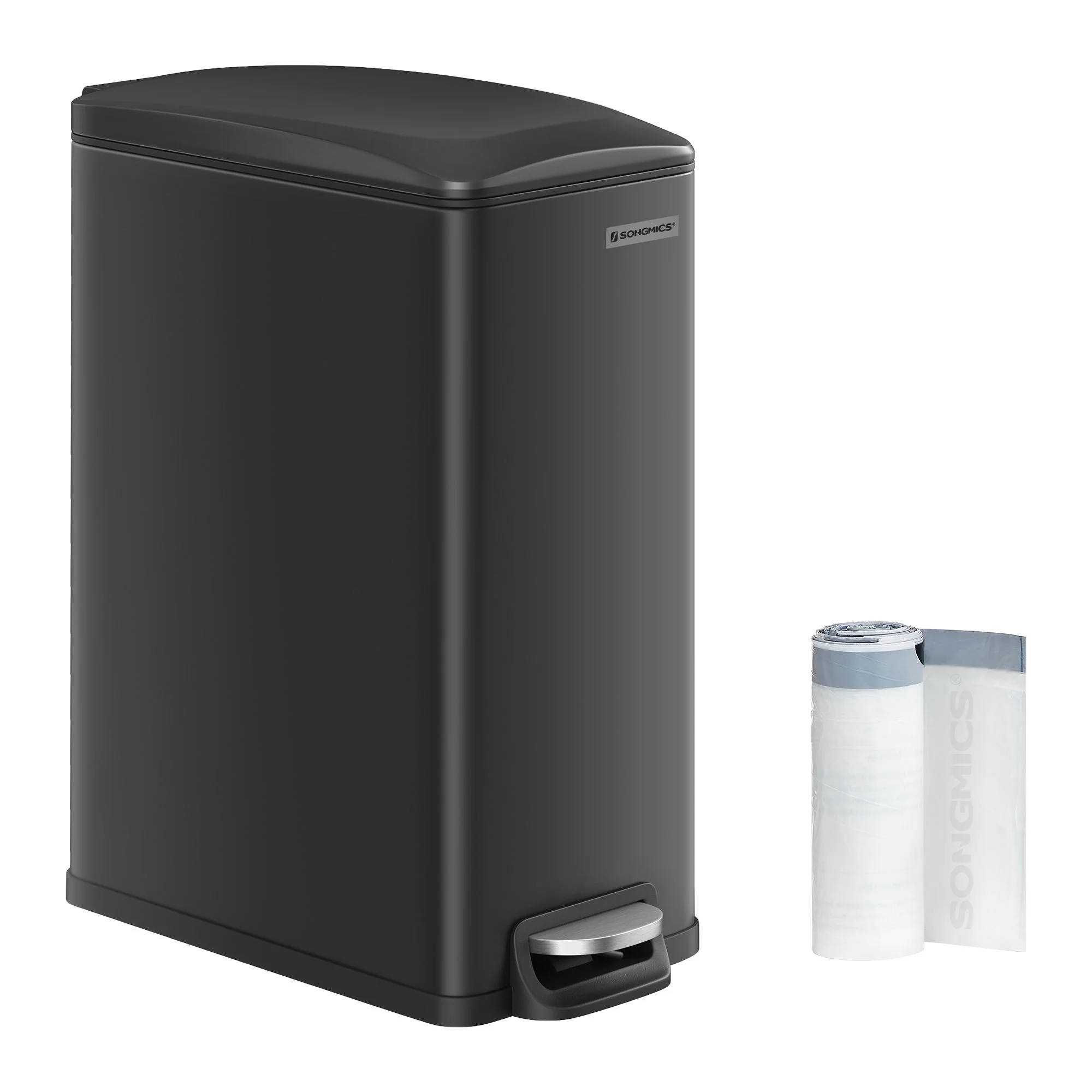 Slim Stainless Steel Trash Bin - Image 3