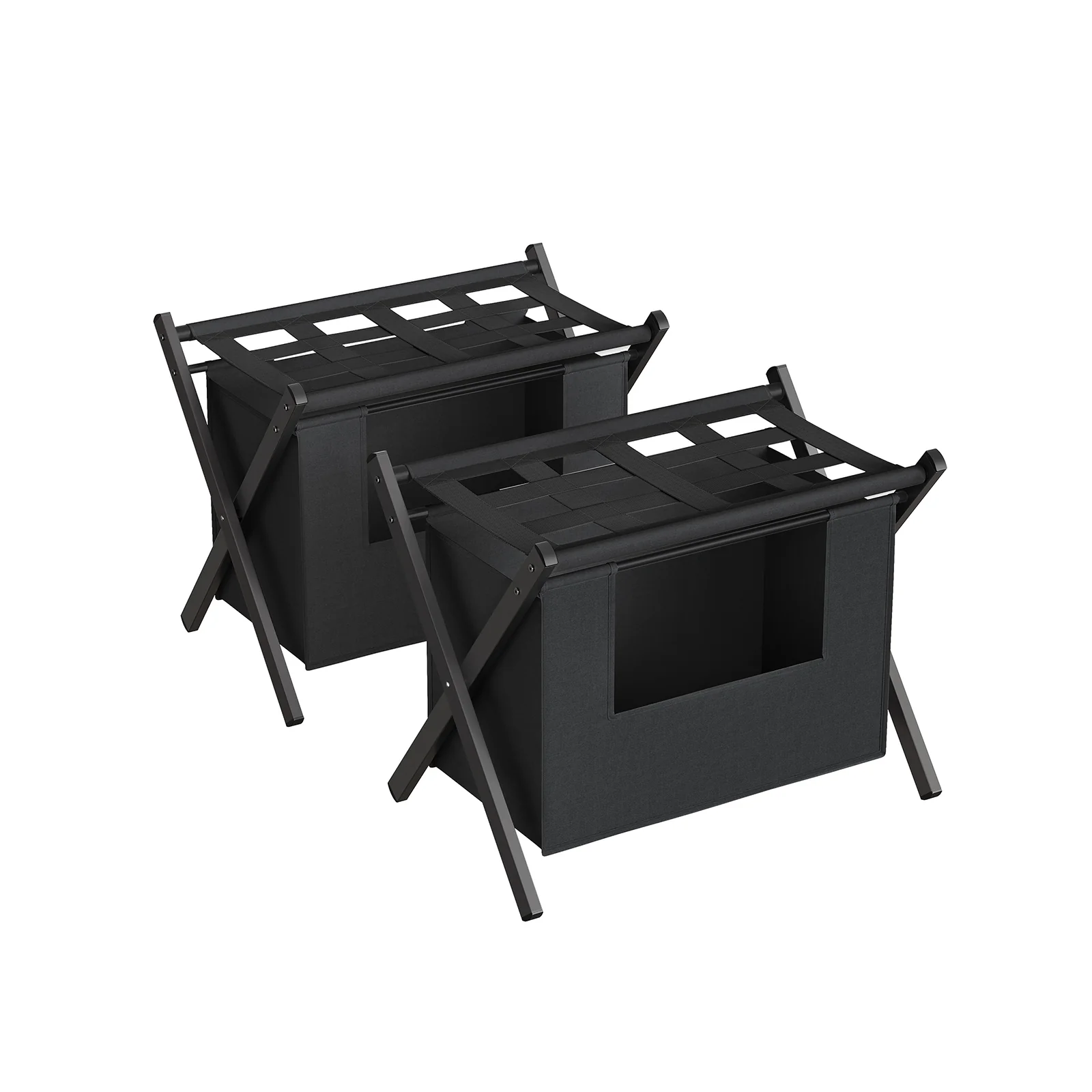 Set of 2 Luggage Racks, with Removable Laundry Bag - Image 2