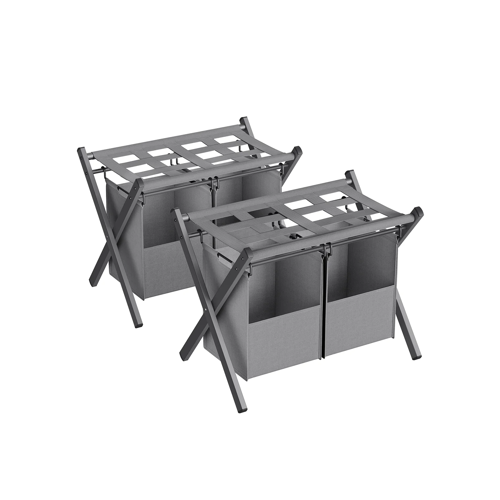 Set of 2 Luggage Racks, with Removable Laundry Bag - Image 3