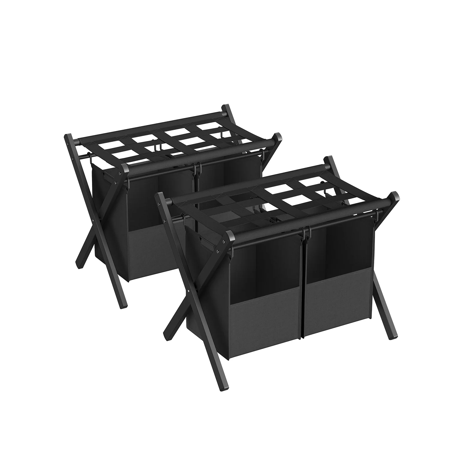 Set of 2 Luggage Racks, with Removable Laundry Bag - Image 4
