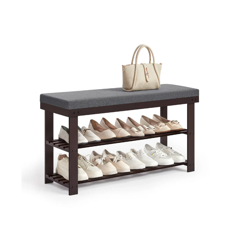 2-Tier Bamboo Shoe Bench - Image 3
