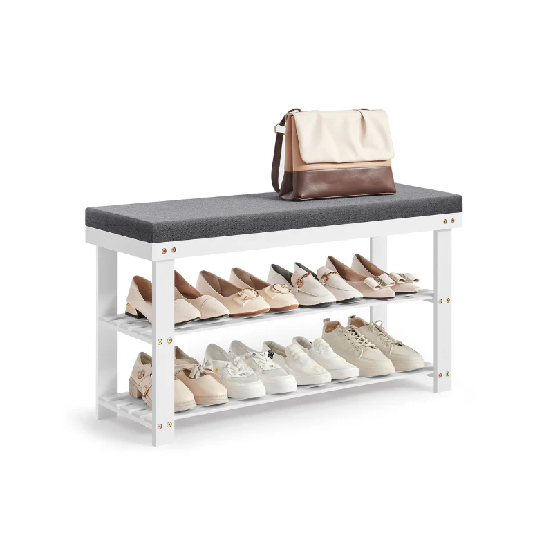 2-Tier Bamboo Shoe Bench - Image 4