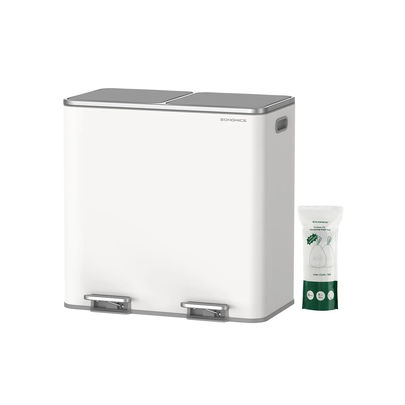 2 x 10.6 Gallon (2 x 40 L) Trash Can for Kitchen - Image 5