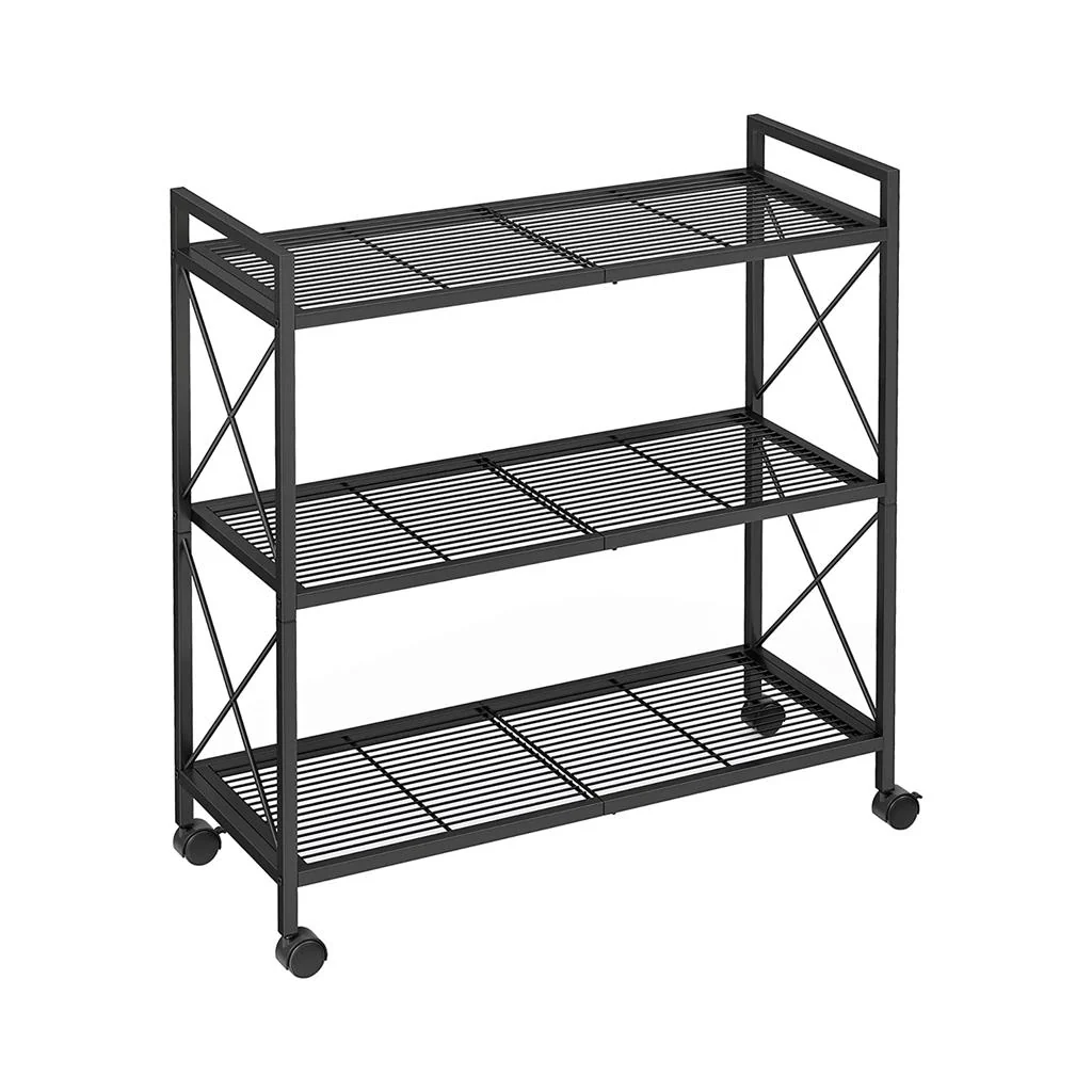 3-Tier Metal Storage Rack with Wheels - Image 5