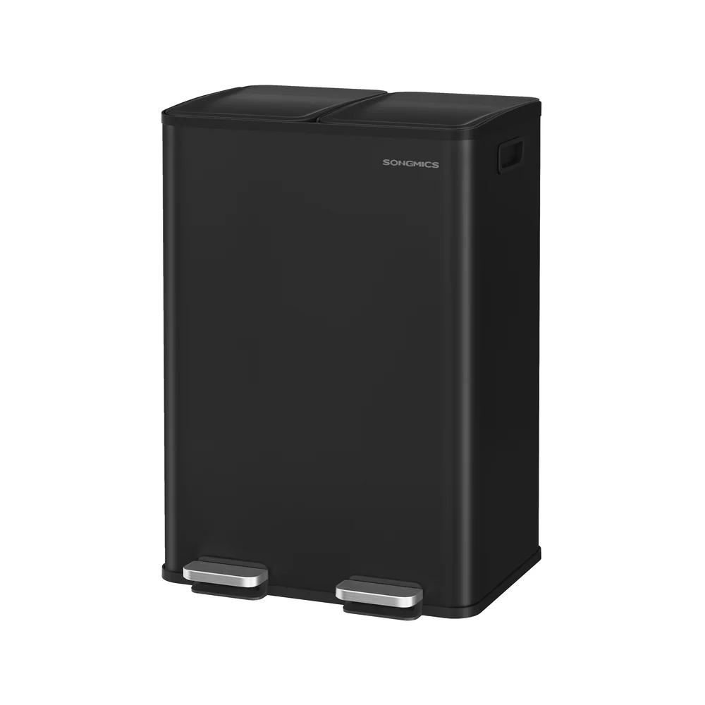 30L x 2 Trash Bin, Dual Pedal, Soft-Close, Stainless Steel, 15 Liners - Image 2