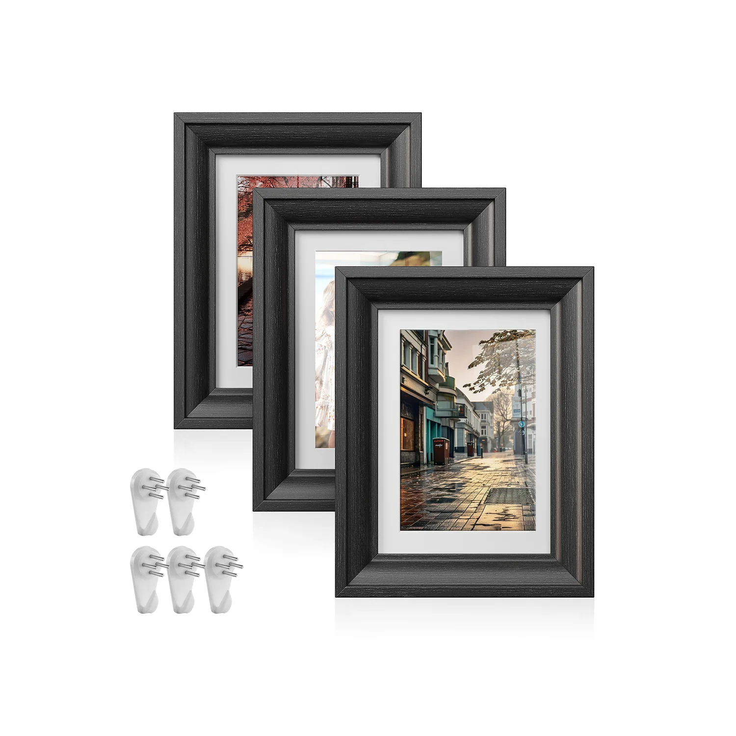 Set of 3 Picture Frames with 6 Mats - Image 2