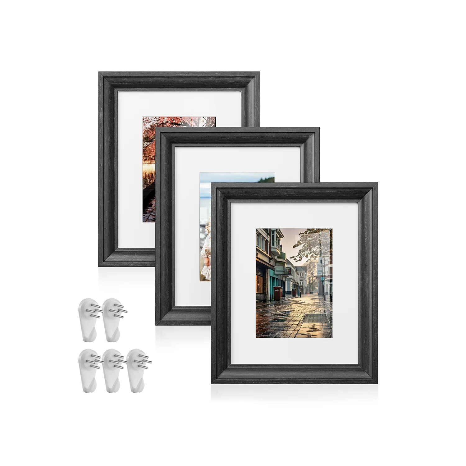 Set of 3 Picture Frames with 6 Mats - Image 5