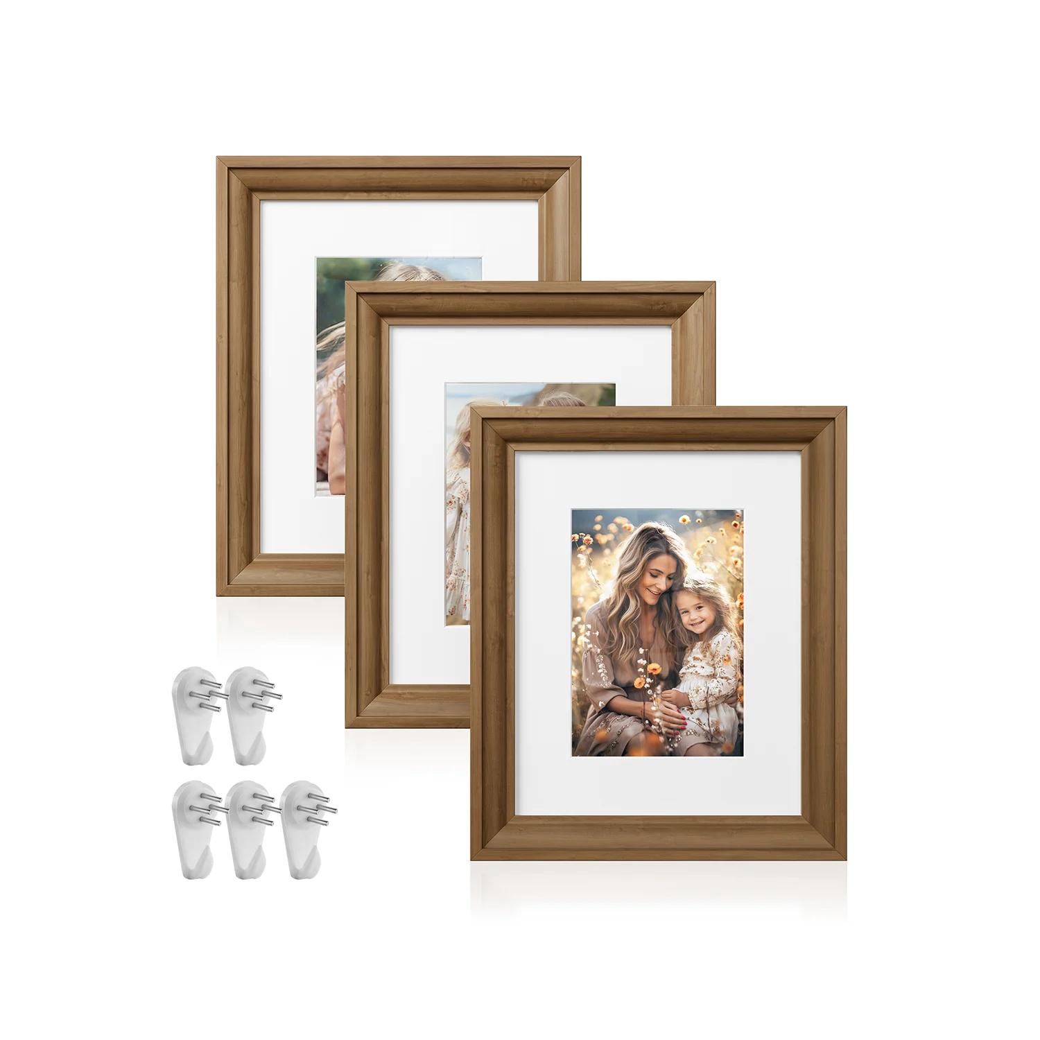 Set of 3 Picture Frames with 6 Mats - Image 6