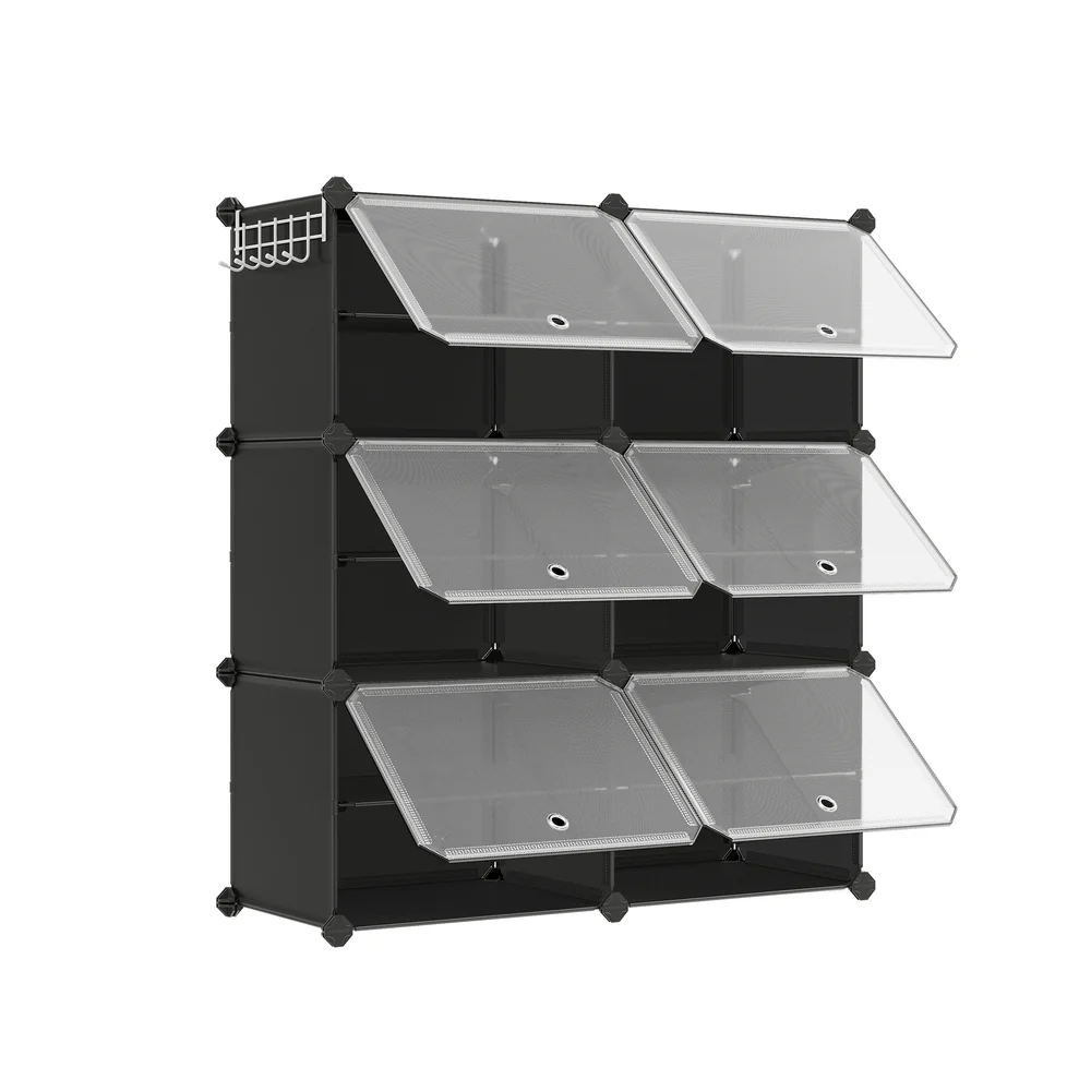 8-Cube Shoe Rack with Doors - Image 3