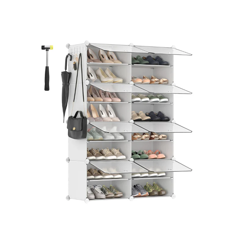 8-Cube Shoe Rack with Doors - Image 5