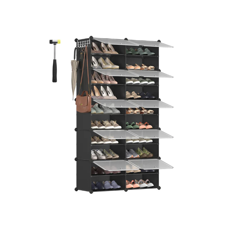 8-Cube Shoe Rack with Doors - Image 6
