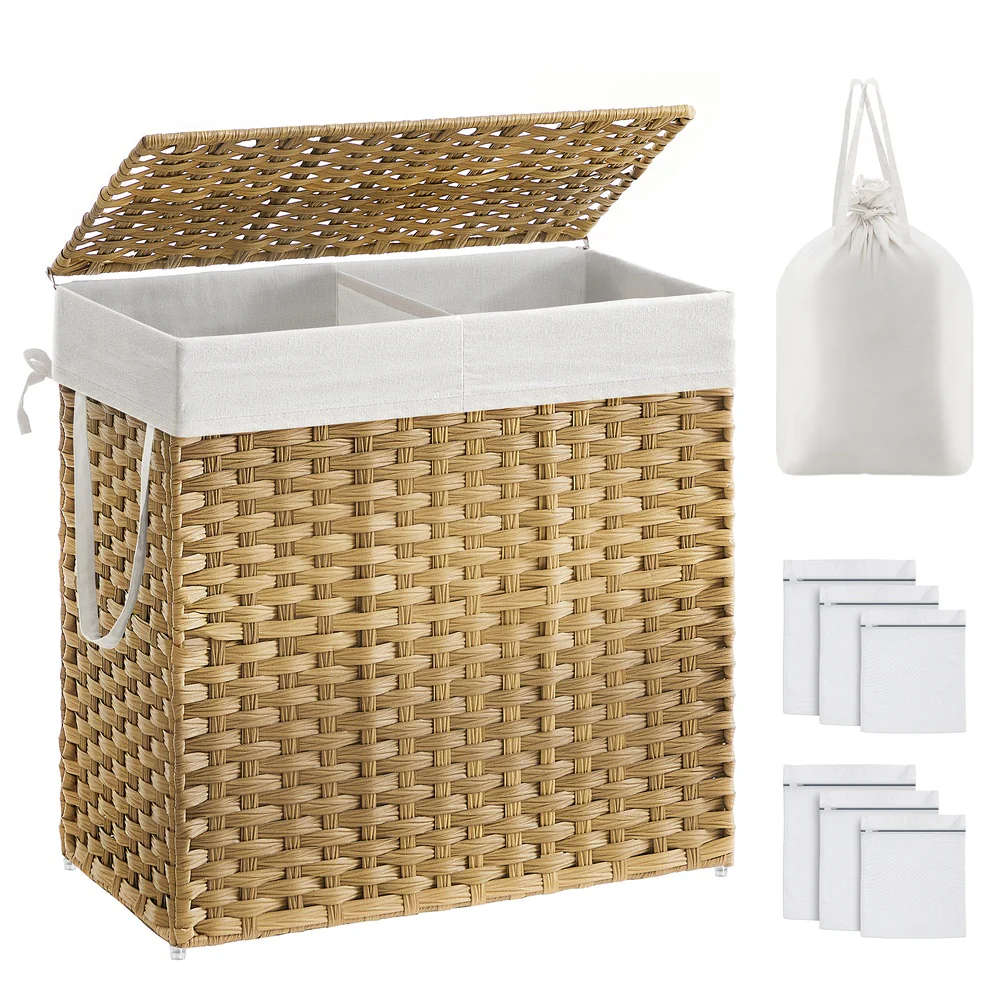 Wicker Laundry Hamper with Lid