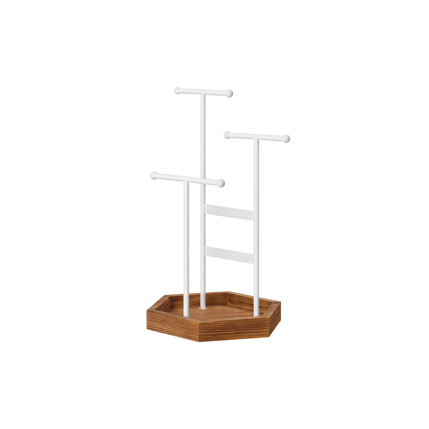 Jewelry Holder with 3 T-Bars and Tray - Image 3