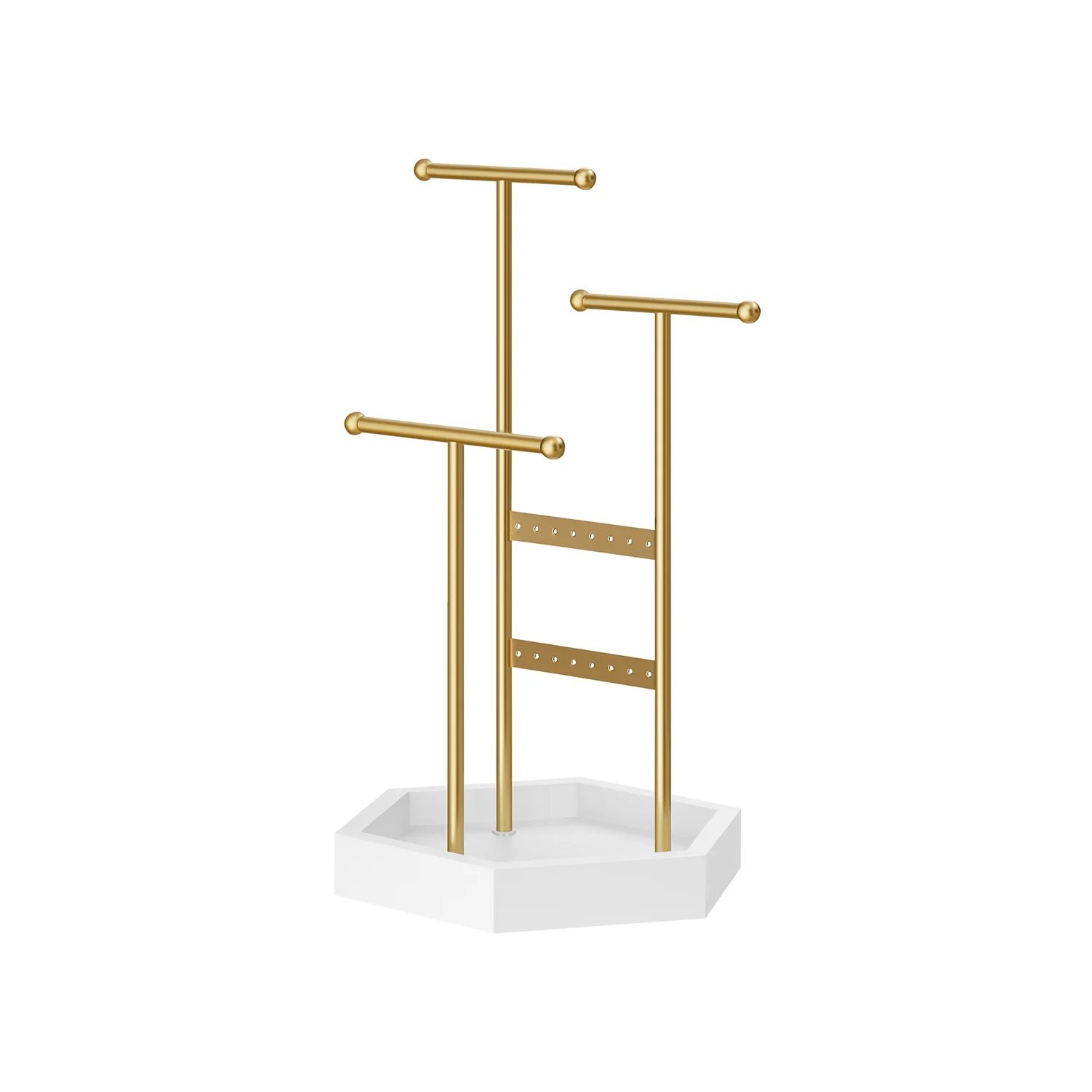 Jewelry Holder with 3 T-Bars and Tray - Image 4
