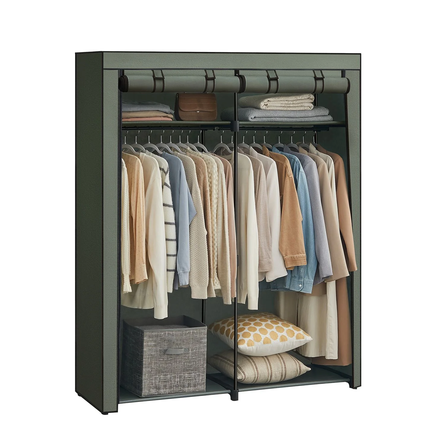 Portable Closet Wardrobe 55.1 x 16.9 x 68.5 Inches - Image 3