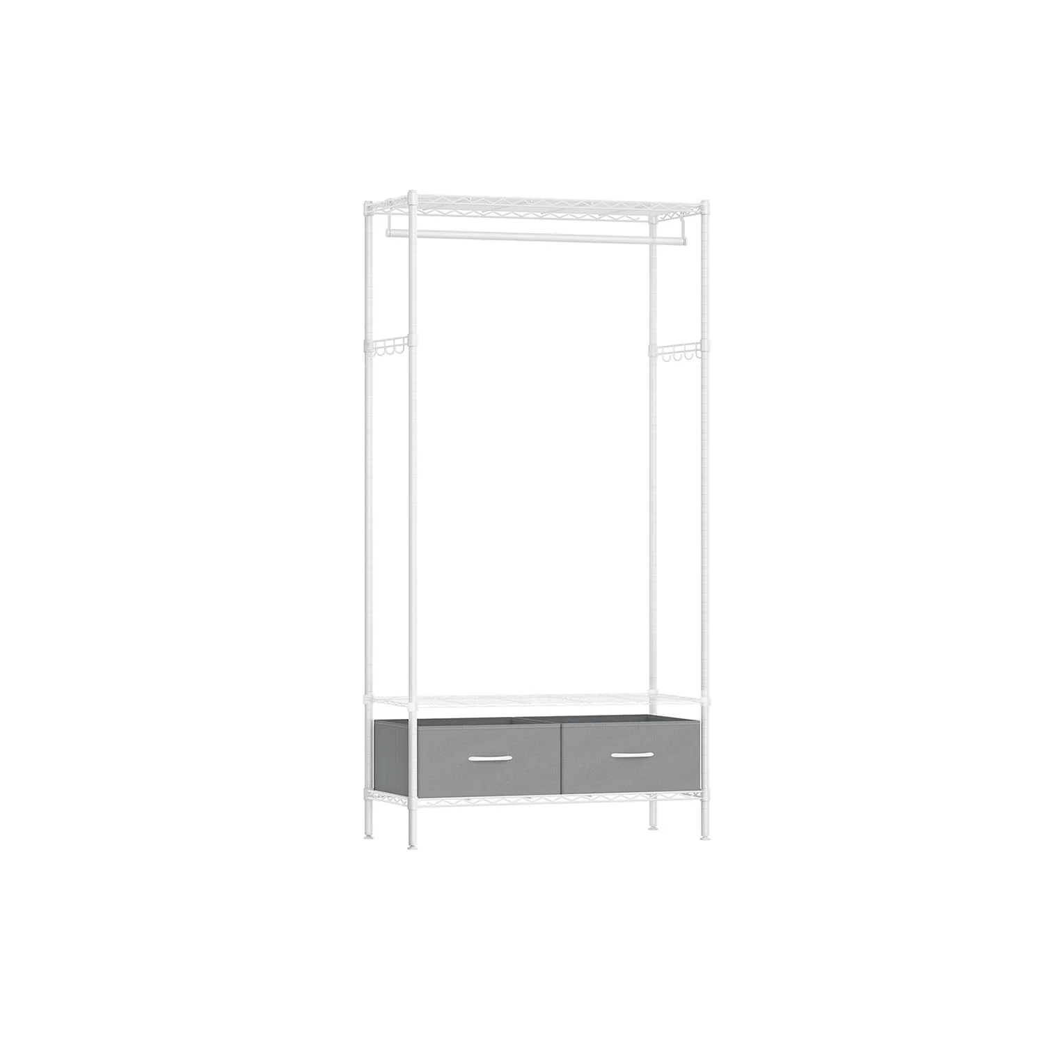 Clothes Rack with Mesh Shelf and Drawers - Image 2
