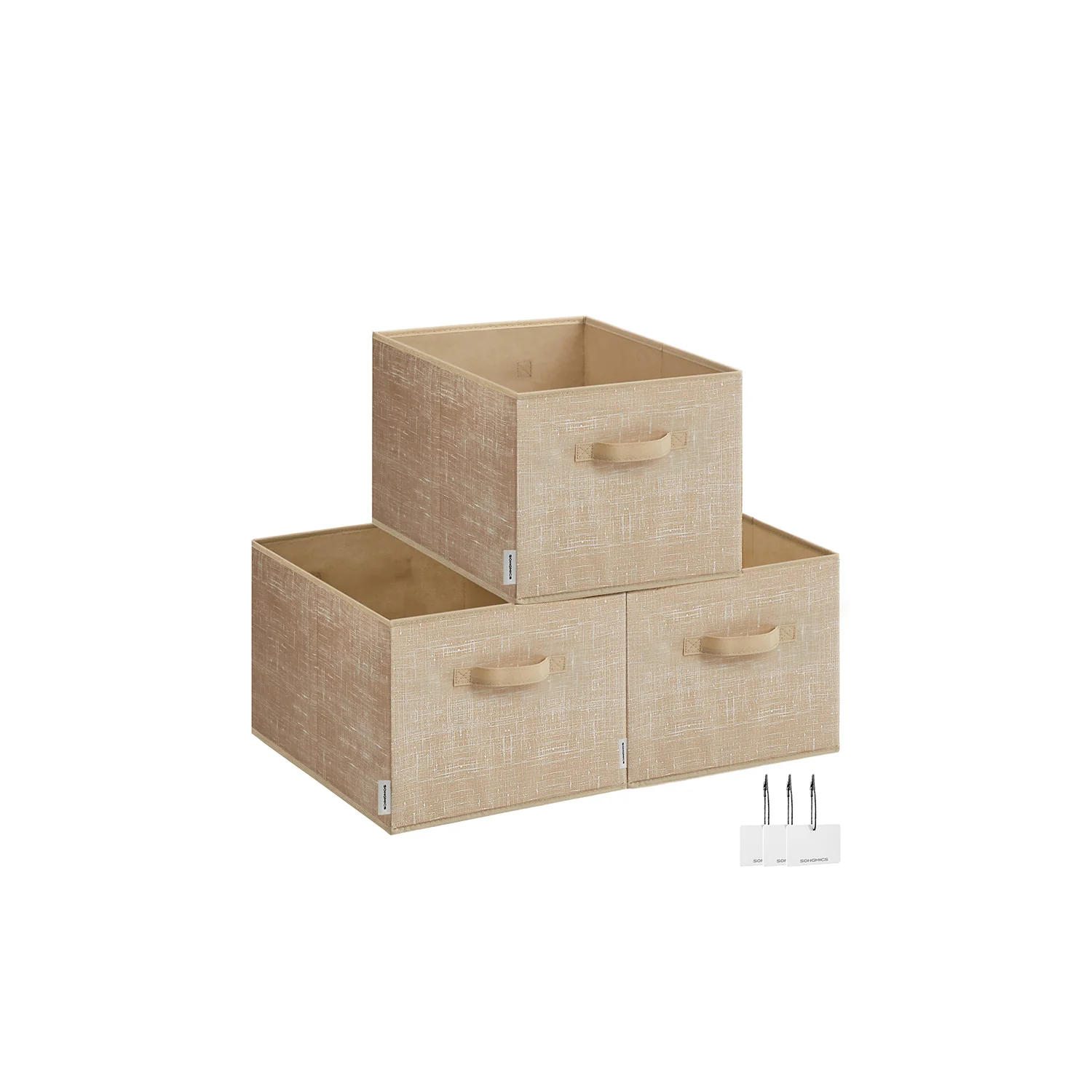 Set of 3 Fabric Storage Bins - Image 3