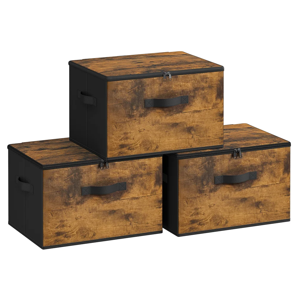 Foldable Storage Organizer Boxes with Lids