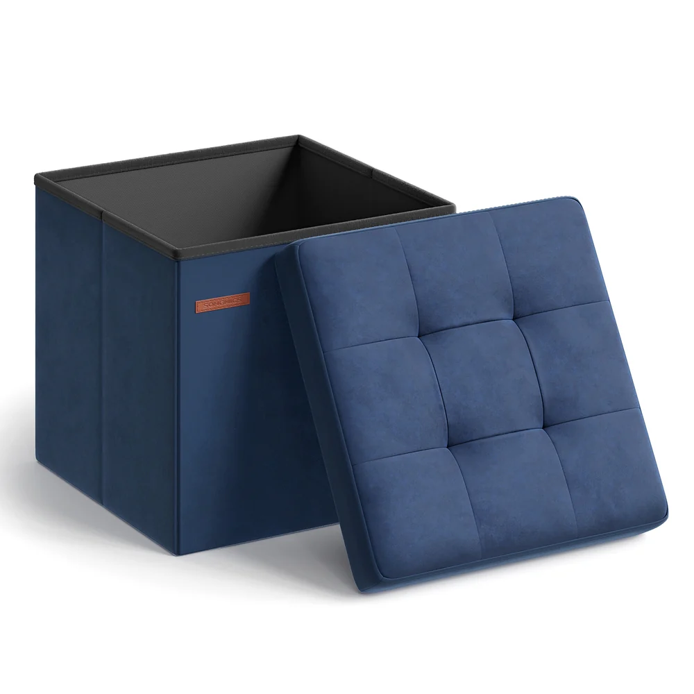 Foldable Storage Ottoman Bench - Image 5