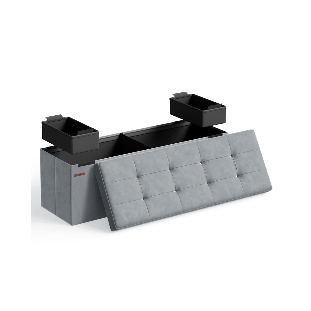 MAZIE Collection - Foldable Storage Ottoman Bench - Image 8
