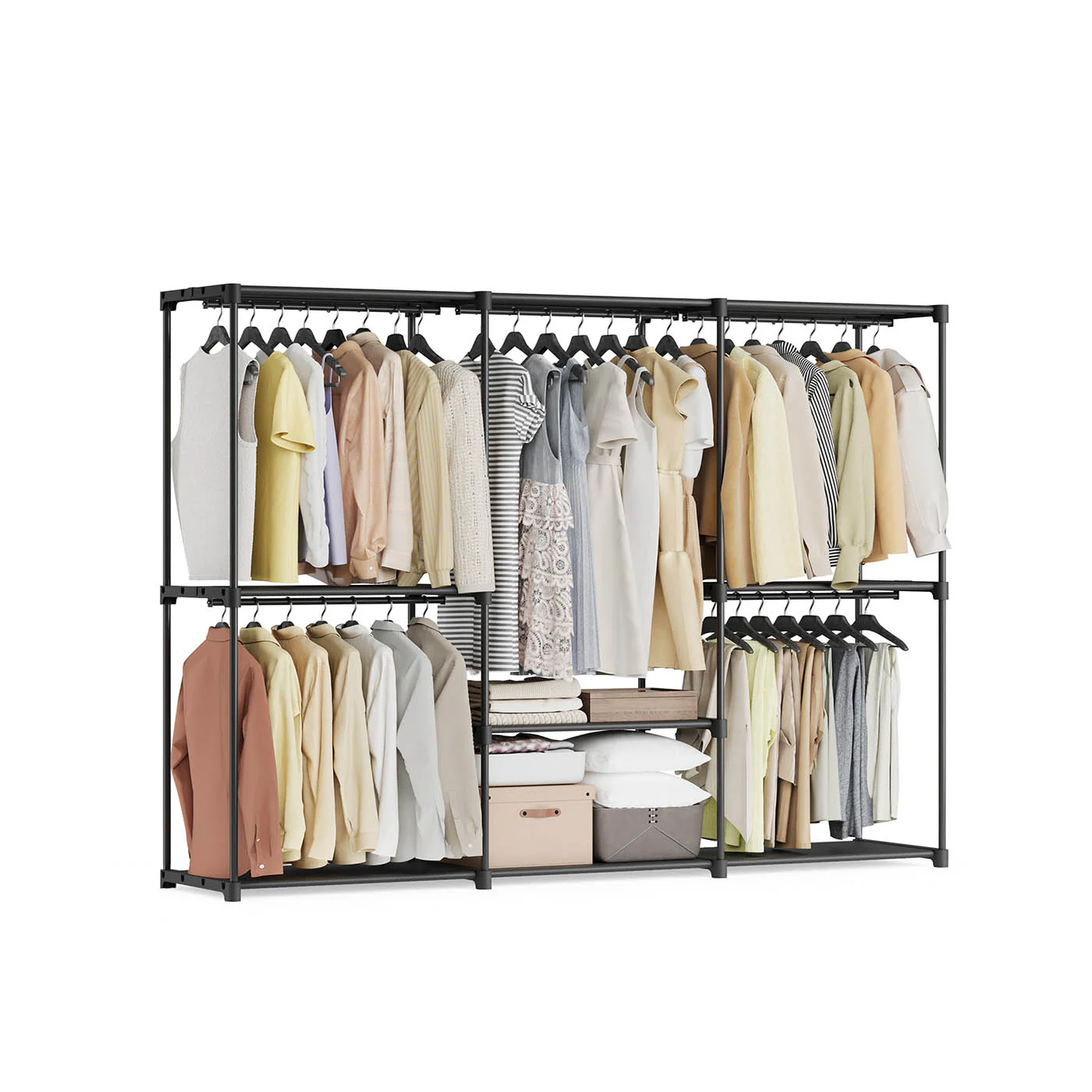 Freestanding Portable Closet with Shelves - Image 9