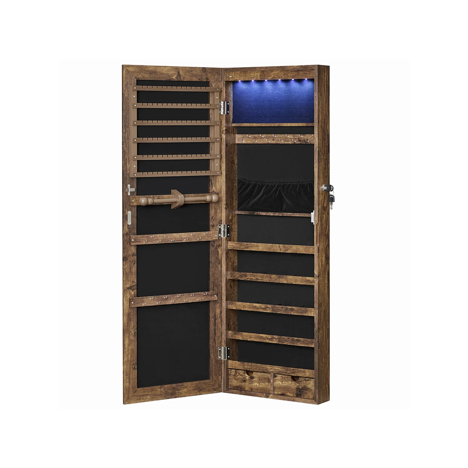 42.5"H Full Screen Mirrored Jewelry Cabinet - Image 3