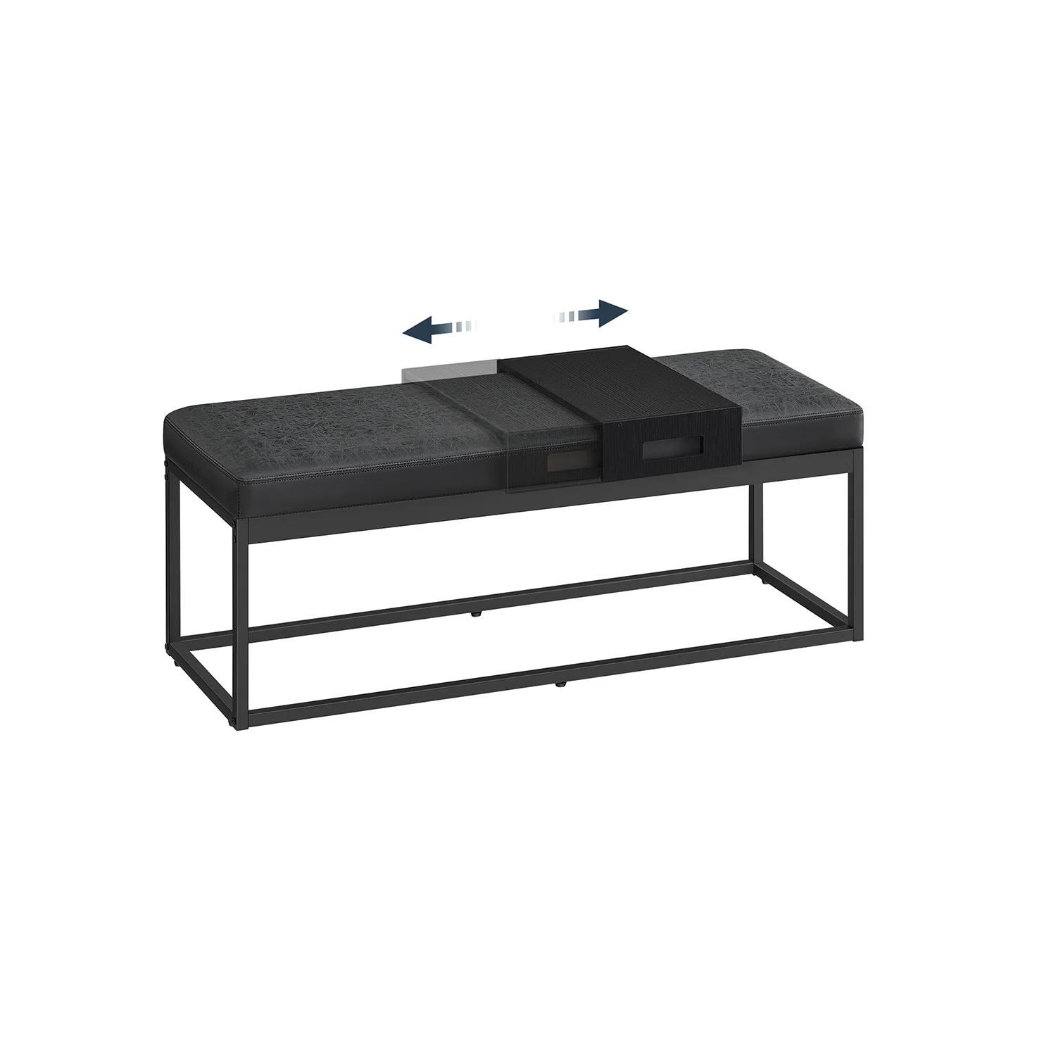LUIZ Collection - Ottoman Bench with Small Shelf - Image 2