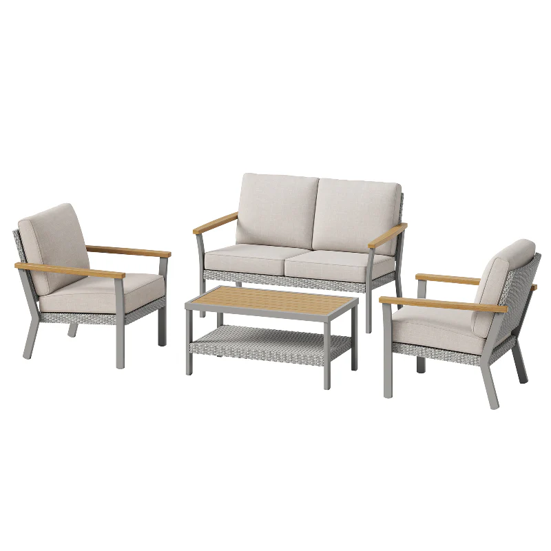 Sencillo Collection - 4 Piece Patio Furniture Set