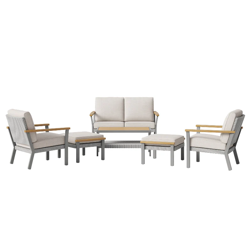 Sencillo Collection - 6 Piece Patio Furniture Set