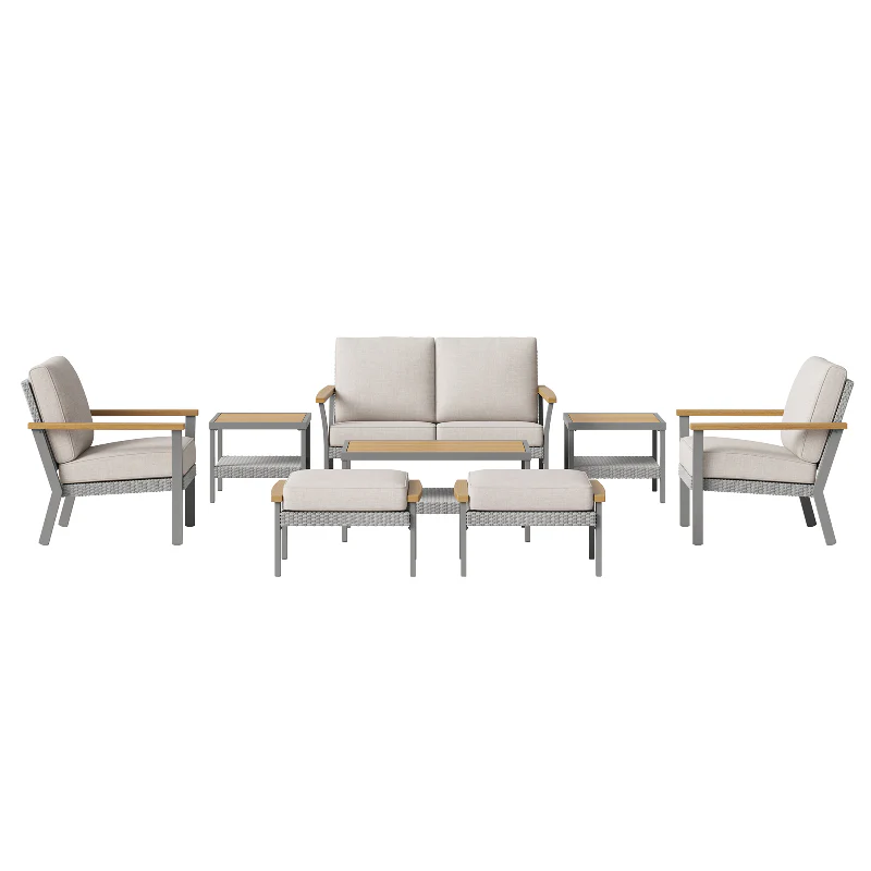 Sencillo Collection -8 Piece Patio Furniture Set