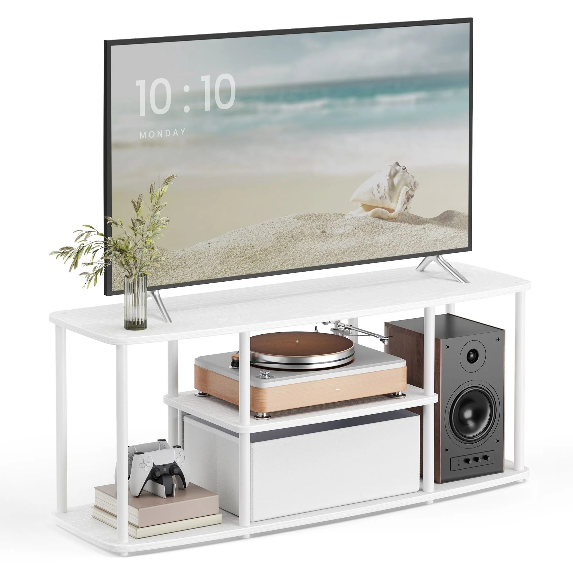 SONGMICS HOME Superfast Toolless Assembly, TV Stand for TVs up to 50 Inches