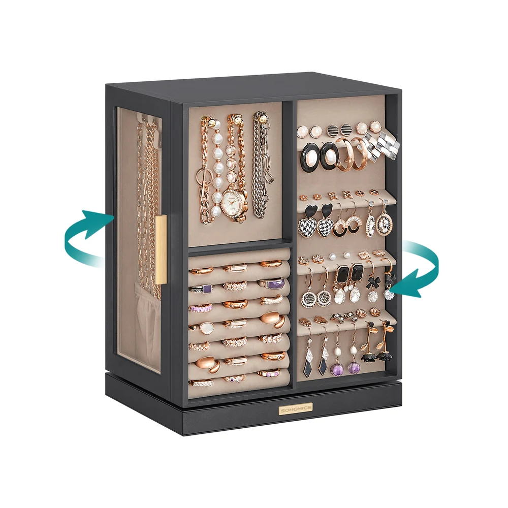 Jewelry Box 360° Rotating, Open Design - Image 3