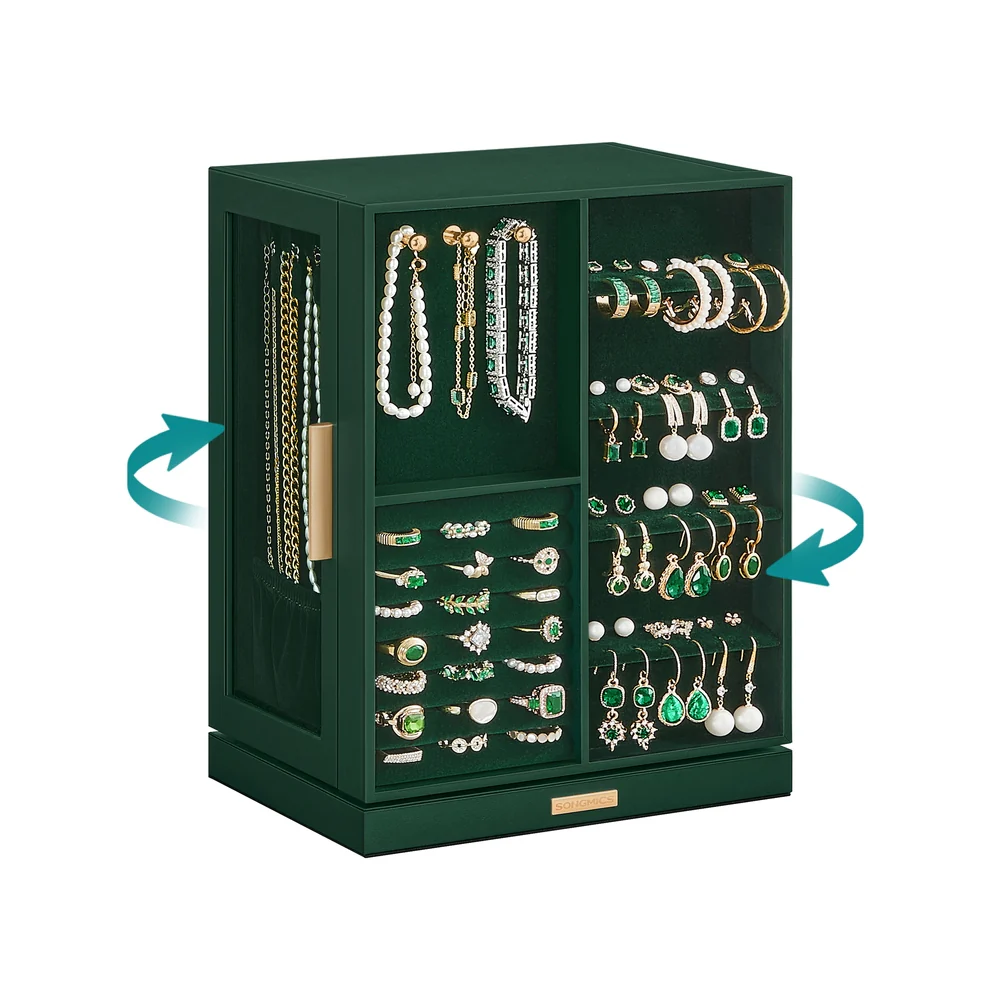 Jewelry Box 360° Rotating, Open Design - Image 4