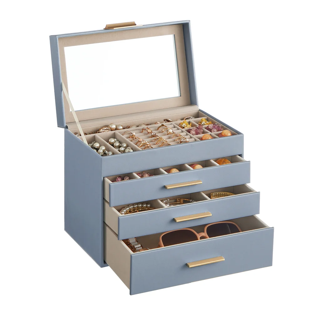 GISELLA Collection - Jewelry Box with Glass Lid for Sunglasses and Big Jewelry - Image 6